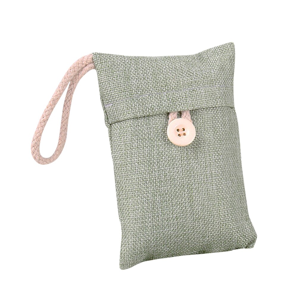 1pcs Bamboo Charcoal Activated Carbon Air Freshener Home Cabinet Remove Odor Portable Charcoal Bag For Wardrobe: Green