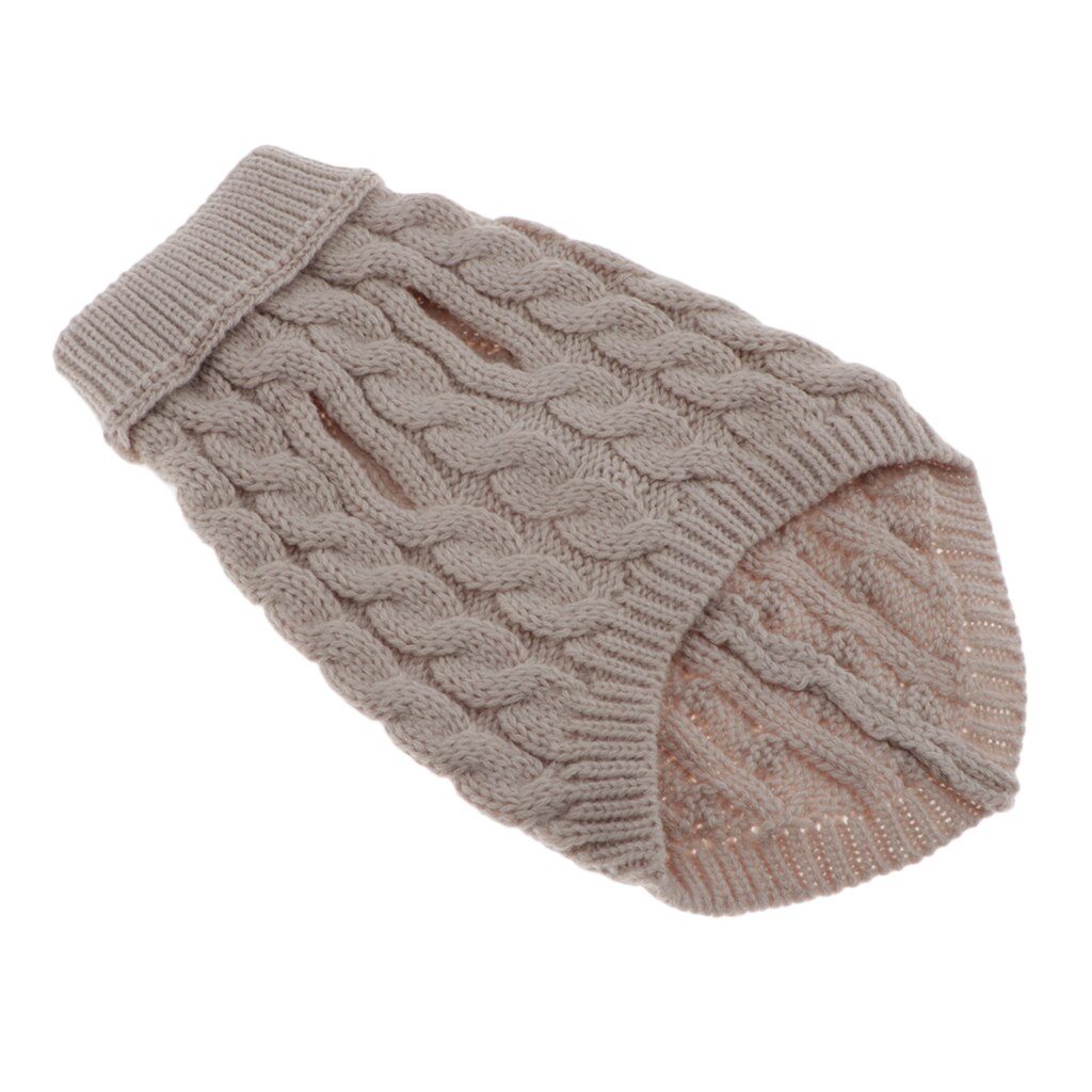 Dog Sweater Winter Knitwear Dog Knit Sweater for Small Dogs Puppy S/M/L: Beige M