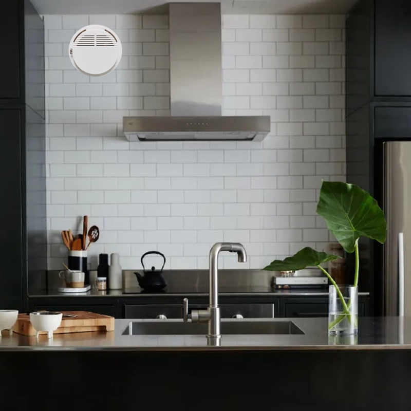 M4YD Smoke Alarms Battery Operated Independent Smoke Detector Fire Alarm with 80dB Loud/Light Home Garage Security