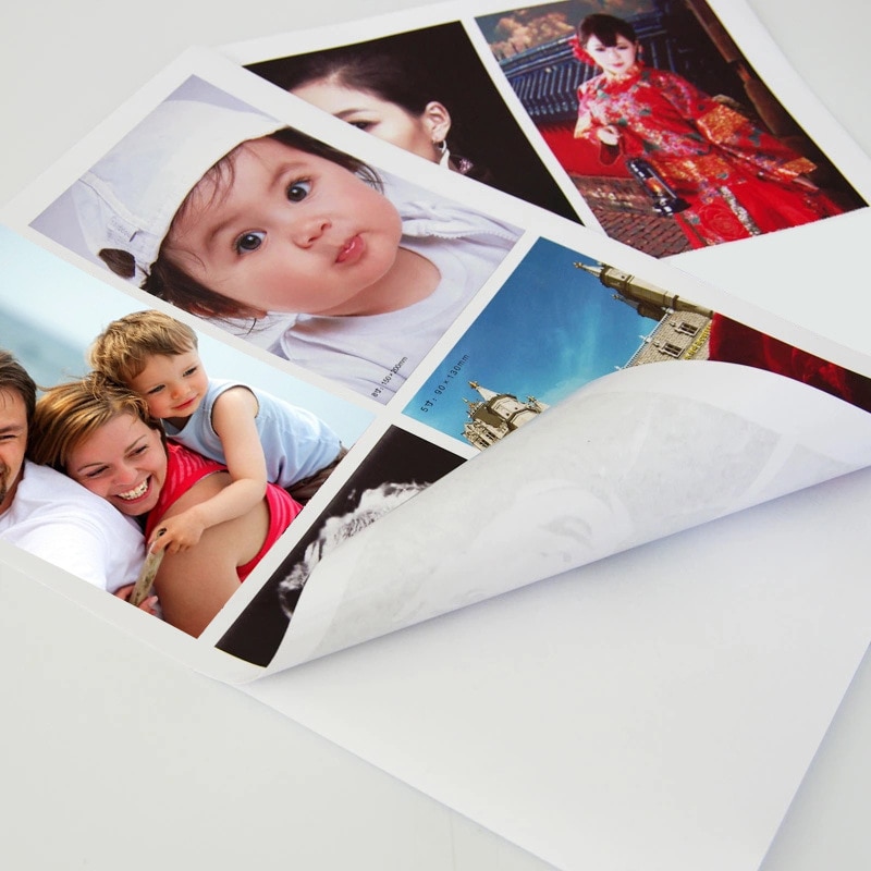 135g 150g A3 A4 brillante 100 hojas A5 200 hojas autoadhesivas impresión de inyección de tinta magnética con pegamento trasero pegatina papel de impresora fotográfica