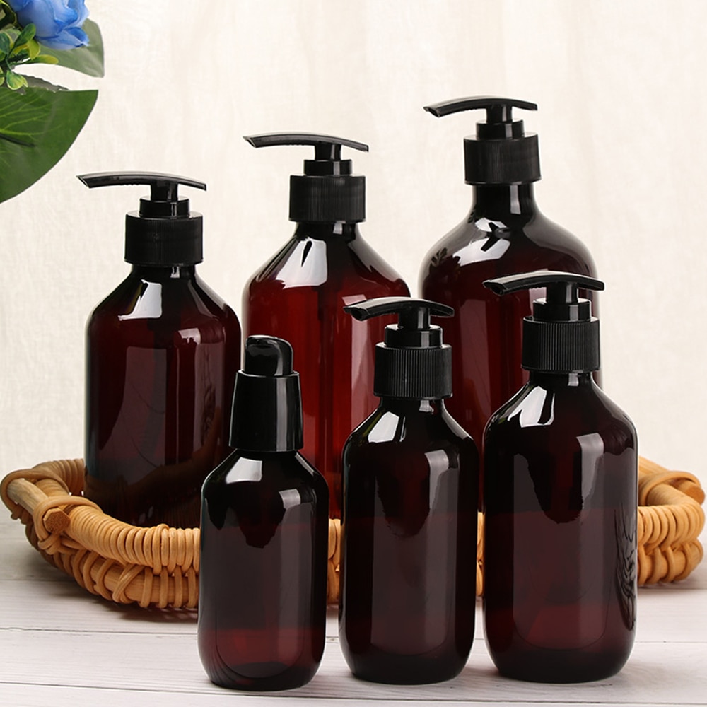 Soap Dispenser Refillable Lotion Container Plastic Liquid Shampoo Shower Gel Bottles Home Bath Supply 100/150/200/300/400/500ML