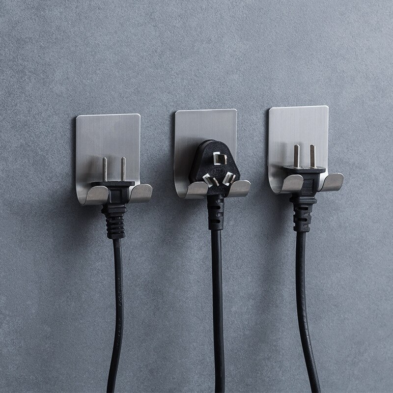 1Pcs Multifunctionele Rvs Scheerapparaat Hanger Plug Haak Sterke Badkamer Haak Benodigdheden Voor Thuis Badkamer Nail-Gratis