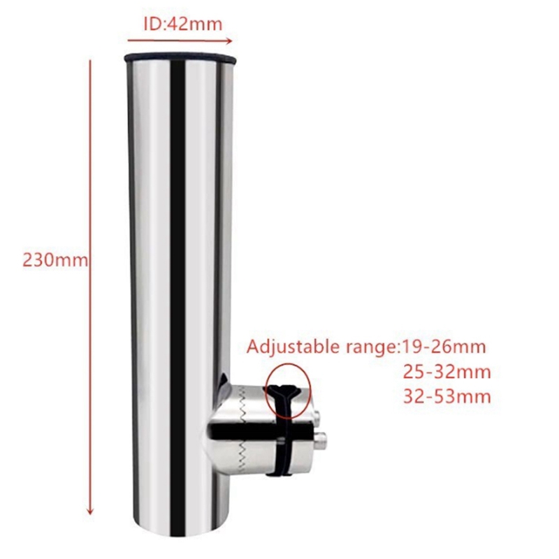 Quincaillerie Marine en acier inoxydable, Support de canne à pêche, Support pour Rail 19-25mm, pièces de siège de bateau