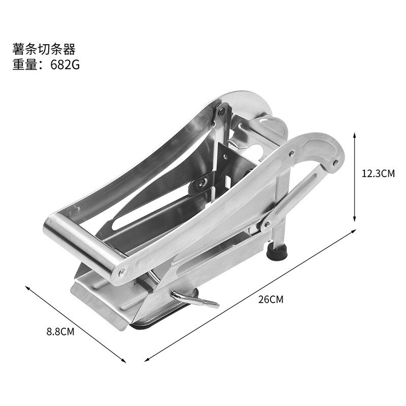 Hand Pressure French Fries Cutter Stainless Steel French Fry Potato Cutter Slicer Chipper For Cucumber Vegetables Carrot