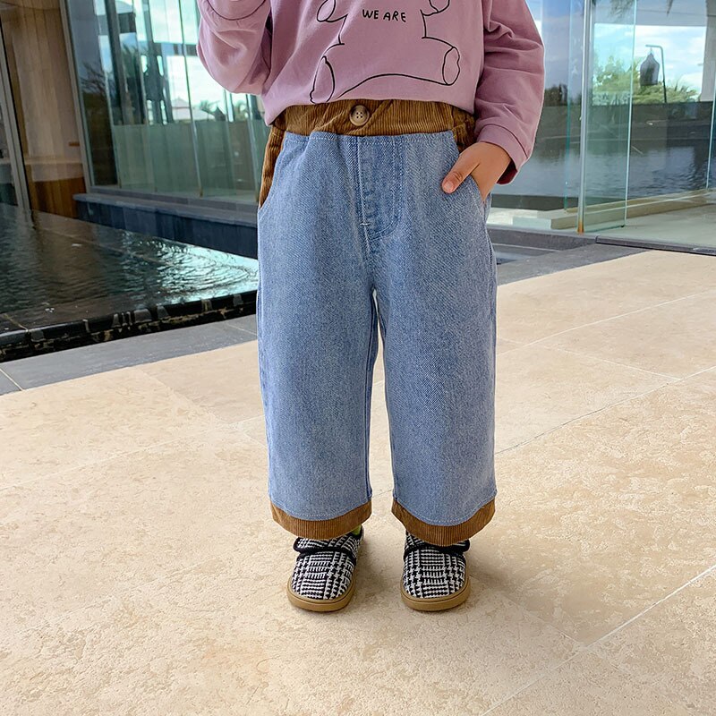 Straight Spring Autumn Jeans Pants Boys Kids Trousers Children Clothing Teenagers Formal Outdoor