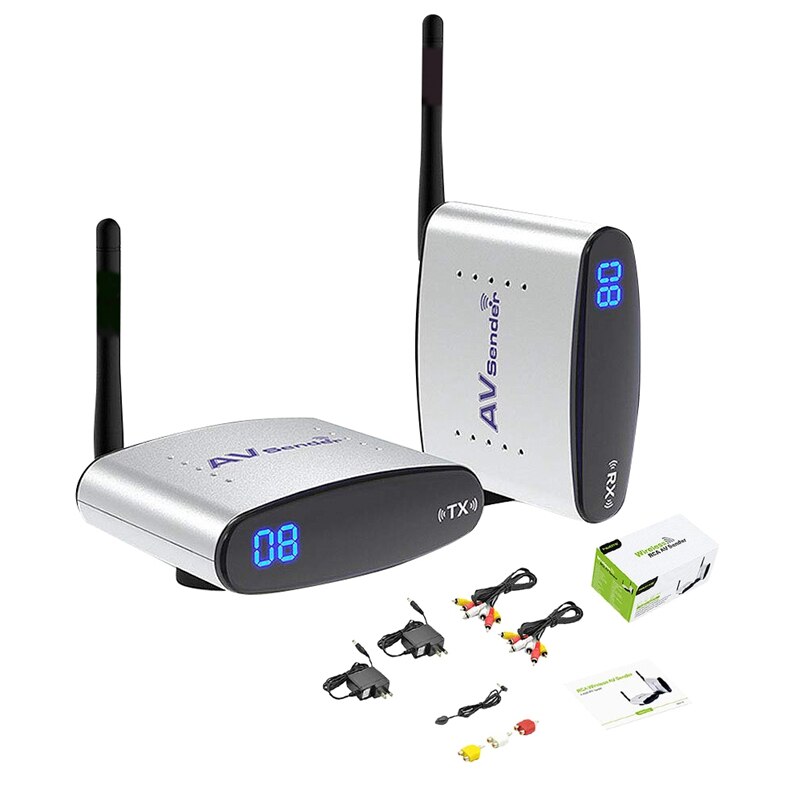 2.4ghz/5.8ghz Rca AV Sender Receiver Video Wireless Transmitter Cordless Remote Signal(EU Plug)