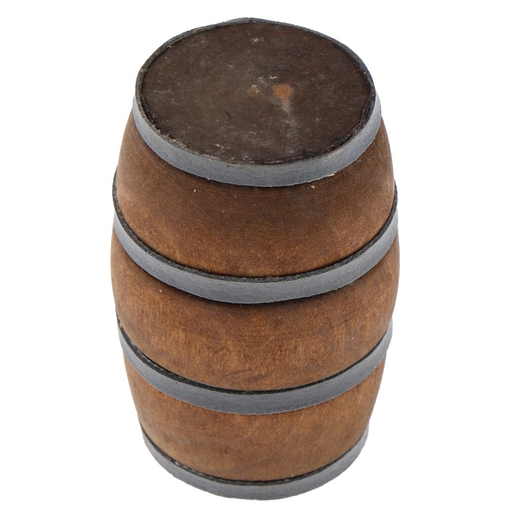 MagiDeal 1/12 domek dla lalek miniaturowa drewniana beczka na piwo