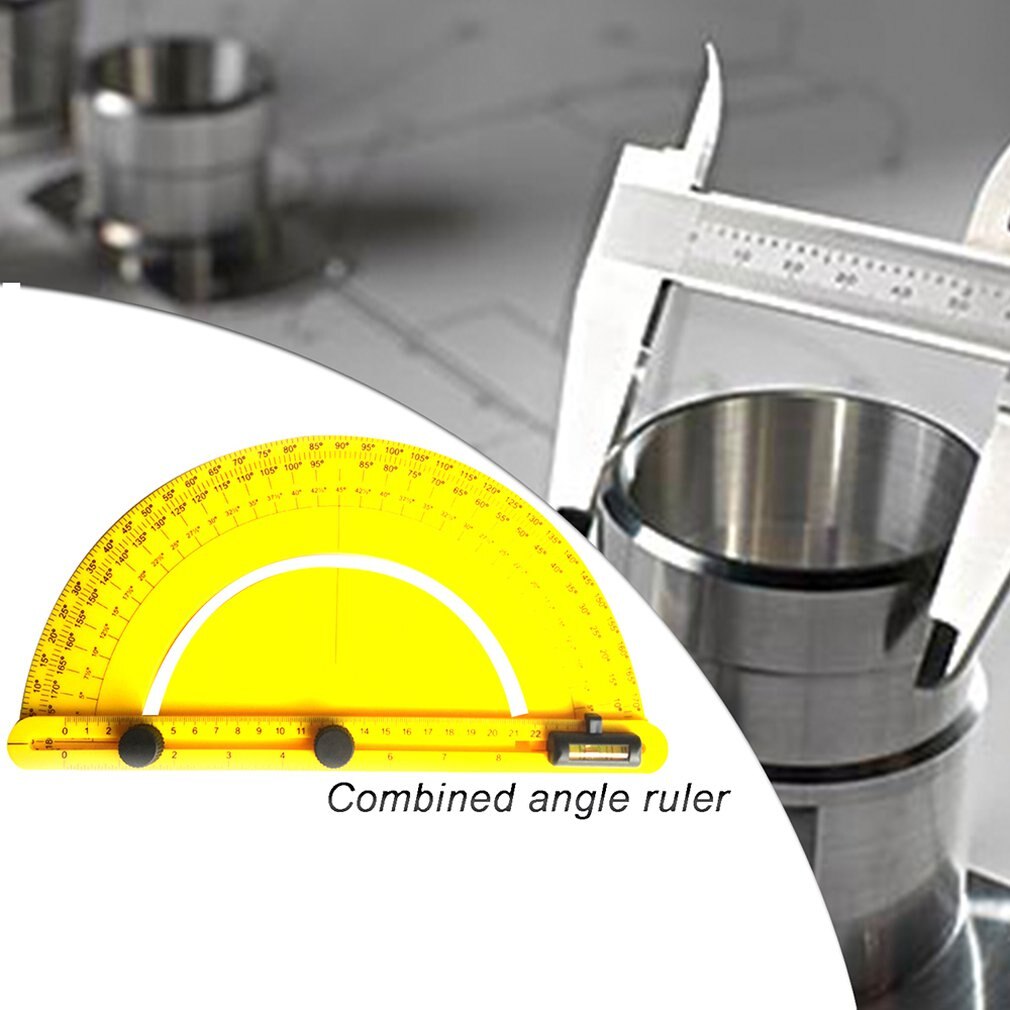 Multi Angle Ruler Finder Plastic 180 Degree Protractor For Builder Carpenter Craftsman And Engineer Large Size