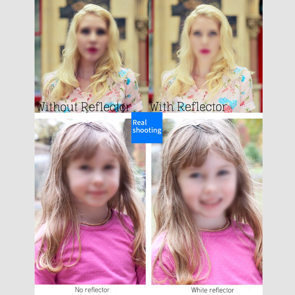 5 In 1 Multi Disc Non-Slip Photography Lighting 80x120cm Oval Collapsible Ergonomics Photo Studio Reflector Outdoor With Handle