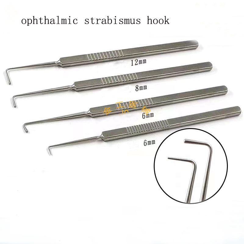 Ophthalmology strabismus hook strabismus pull hook eye pull hook with hole without hole round head flat head pull hook