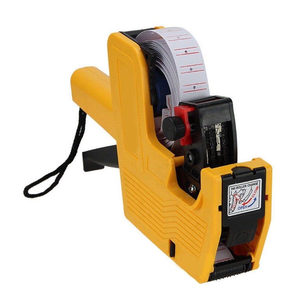 [Fly Eagle] MX-5500 8 Cijfers Eos Prijskaartje Gun + 5000 Wit W/Rode Lijnen Labels + 1 Inkt