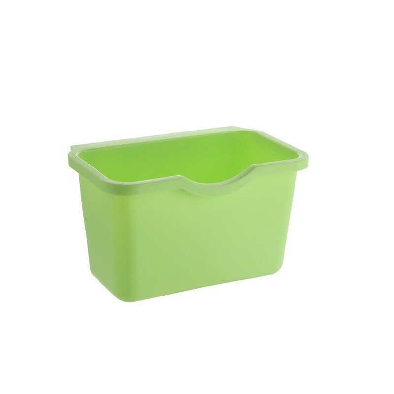 2 Size Kitchen Cabinet Door Hanging Trash Garbage Bin Can Rubbish Container Storage Boxes Cupboard Door Back Hanging Cans: S green