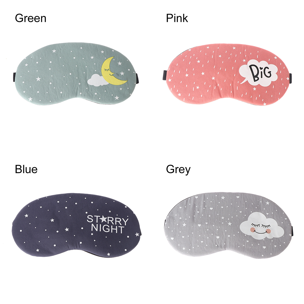 1PC 3D Soft Padded Shading Eye Mask Sleep Eyeshade Cartoon Starry Sky Eye Blindfold Patch Sleeping Aid Accessory Relaxing Tools