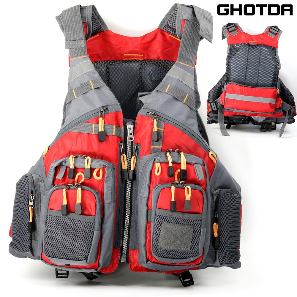 Ghotda Multifunctional Fishing Vest Fishing Sea Portable Flotation Suit For Fly Fishing Kayak Fishing Canoe Fishing