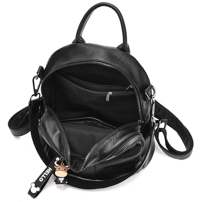 Mochila de cuero Pu de , Mochila de viaje de para mujer, mochilas escolares de , bolsos de hombro para mujer, bolso