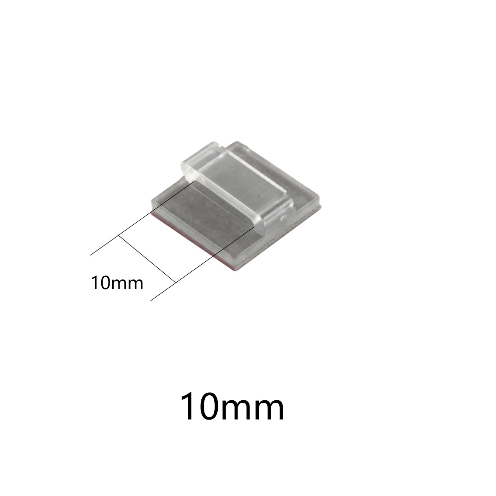 LED Strip Lysholder - 8mm/10mm Kabelklips - Selvklebende Feste