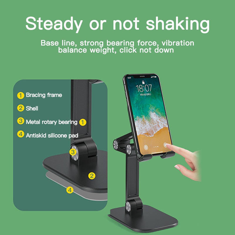 Multi-angle Adjust Mobile Phone Holders ipad Holders Alloy Dock Station for IPhone 11 12 Samsung Huawei phone Stand Bracket