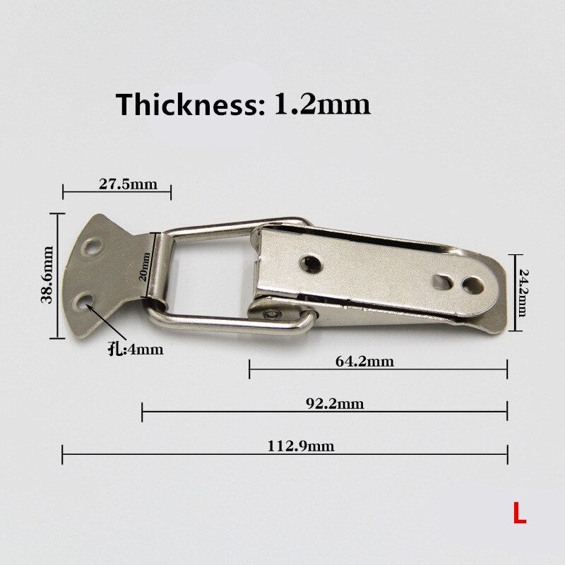 Spring Loaded Suitcase Chest Tool Box Locking Toggle Latch Hasp Lock Hardware ,Safe Convenient Locksmith Tool