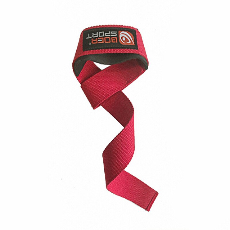 BOER Sport 1 Pair Padded Weight Lifting Training Wrap Gym Straps Hand Bar Wrist Support Gloves Sweat Resistant Woven Polyester: Red