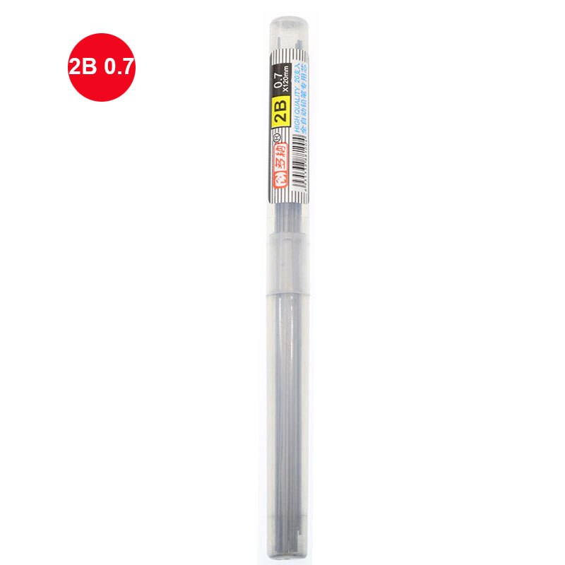 Blyerstatningskjerne 2b /  hb  / 2h bly reservetest 0.5mm / 0.7mm trykkende blyant skrivestørrelse 110mm: 2b 0.7mm