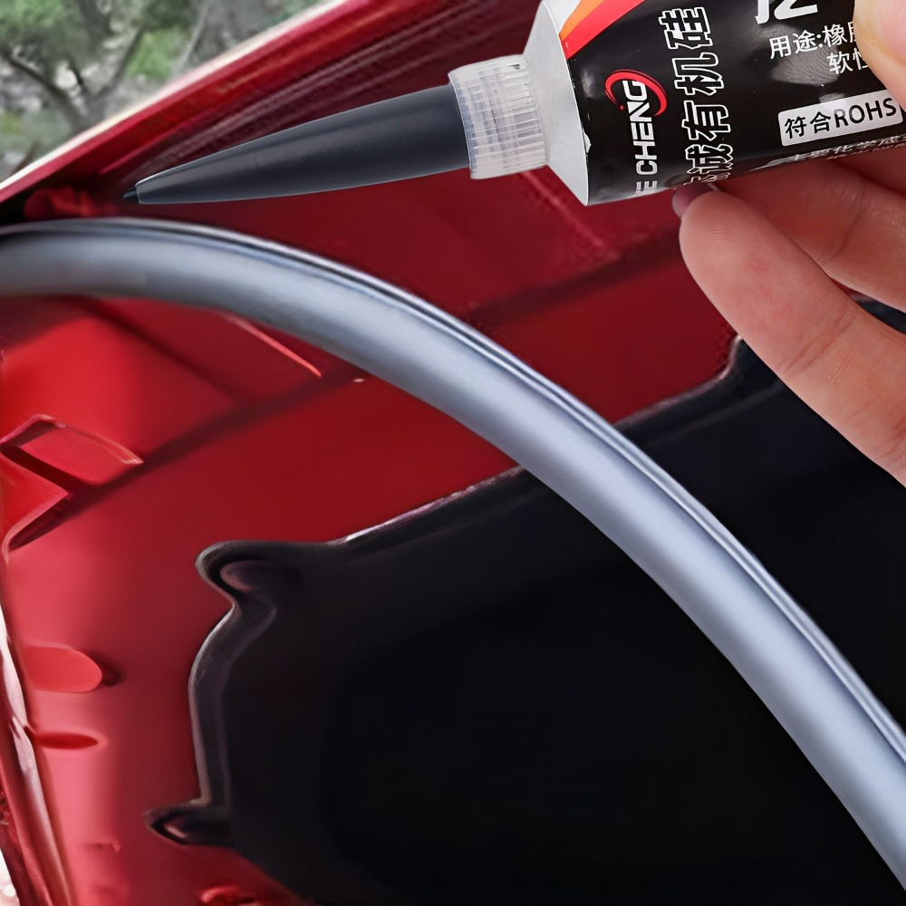 Adhesivo de tira de sellado de coche, adhesivo de silicona resistente a altas temperaturas para fibra de vidrio metálico, compatible con estándar HG/T3318