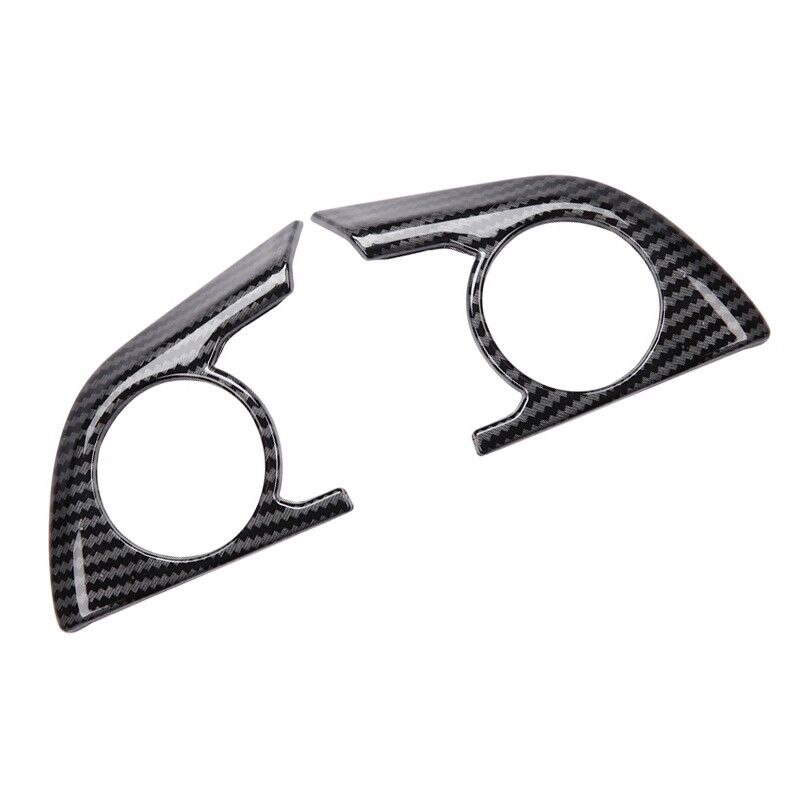 1 set koolstofvezel stuurwielknopframe-afdekking voor toyota camry