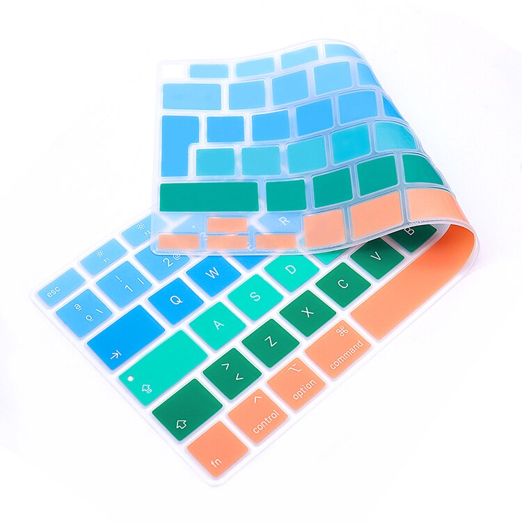 For MacBook Air 13 Keyboard Cover EU Spanish Keypad Protector Skin for Mac Book Air 13 with touch bar ID A2179 Ombre