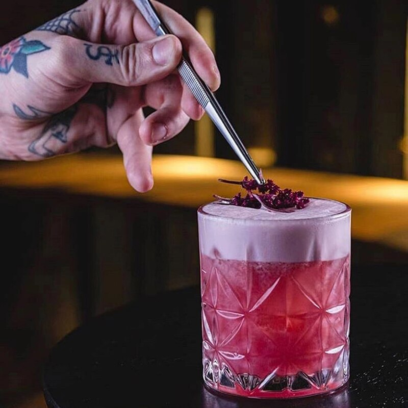 Bar Soul-Pinzas de acero inoxidable 304 para alimentos, herramienta de alimentaria, decoración de cóctel, herramientas profesionales para barman