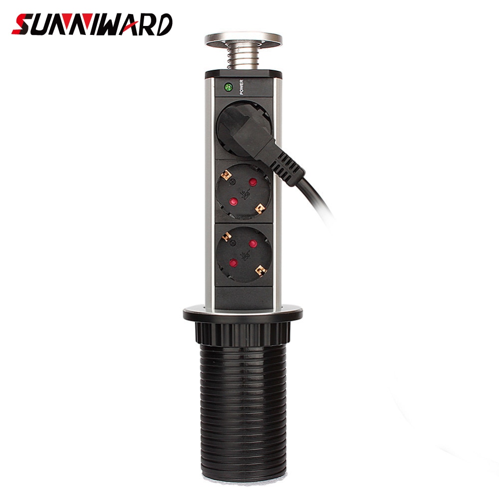 220v 3 Socket Retractable Wall Power Socket Universal Wall Outlet Eu Plug Electric Wall Charger Outlet Socket Prise Electrique