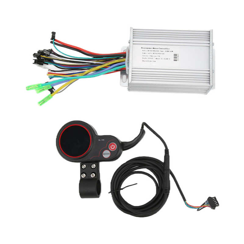 Electric Bike Controller Intelligent Sensitive Control Brushless Motor Controller with LCD Backlit Display for Bicycle