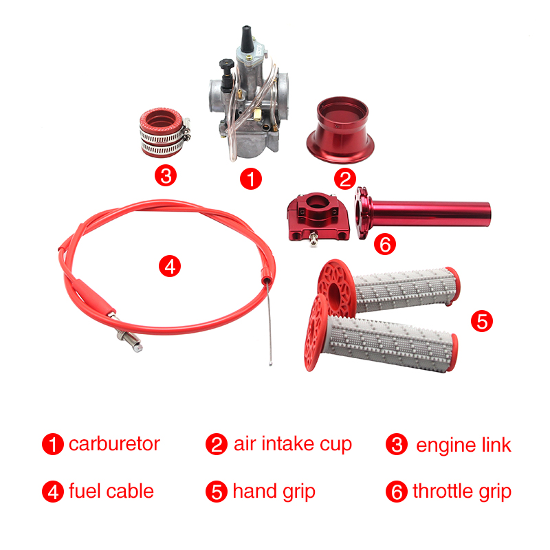 Zsdtrp carburador pwk para motocicleta, modificado, 21, 24, 26, 28, 30, 32 e 34mm, com aderência do acelerador, filtro de ar copo para scooter atv