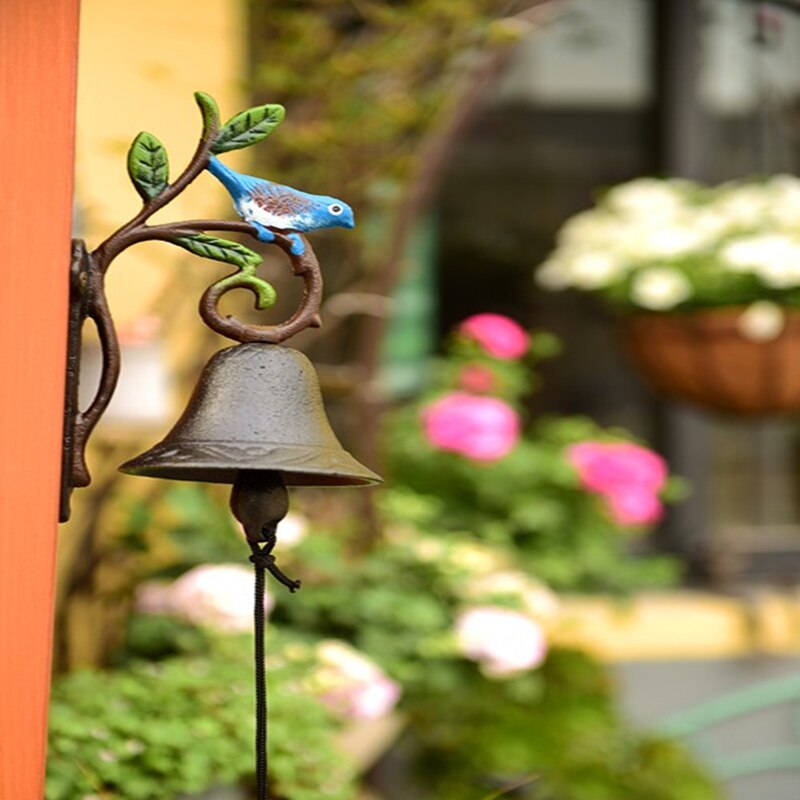 Antieke Gietijzeren Bell Bells Franse Bulldog Smeedijzeren Decoratieve