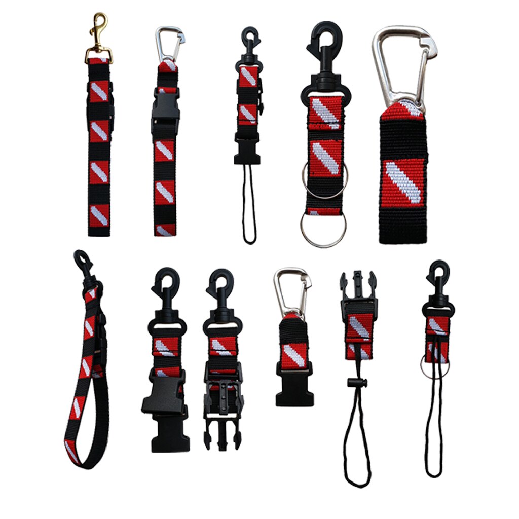 Perfeclan Durable Scuba Diving Fin Mask Gear Holder Keeper Lanyard Strap Safety Clip Scuba Dive Gear Holder Lanyard