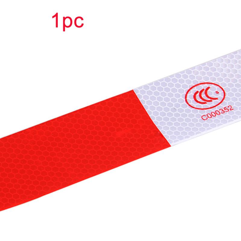 10Pcs car Reflective sticker Safety Warning Sign Reflective Conspicuity Adhesive Sticker 30 x 4.5cm car stickers Red+White: 1pc