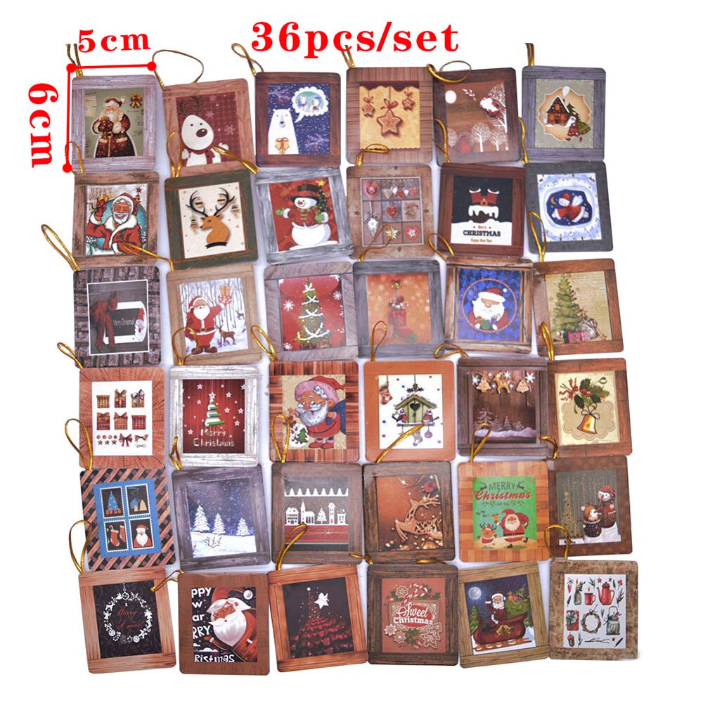 Christmas Greeting Card Xmas Paper Cards Happy Year Postcard Thanks Giving Envelope: A36pcs5x6cm