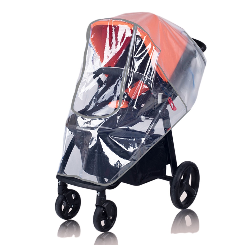 Baby stroller PEVA Rain Cover Universal Wind Dust Shield with windows For Strollers accessories Rain Cover Transparent