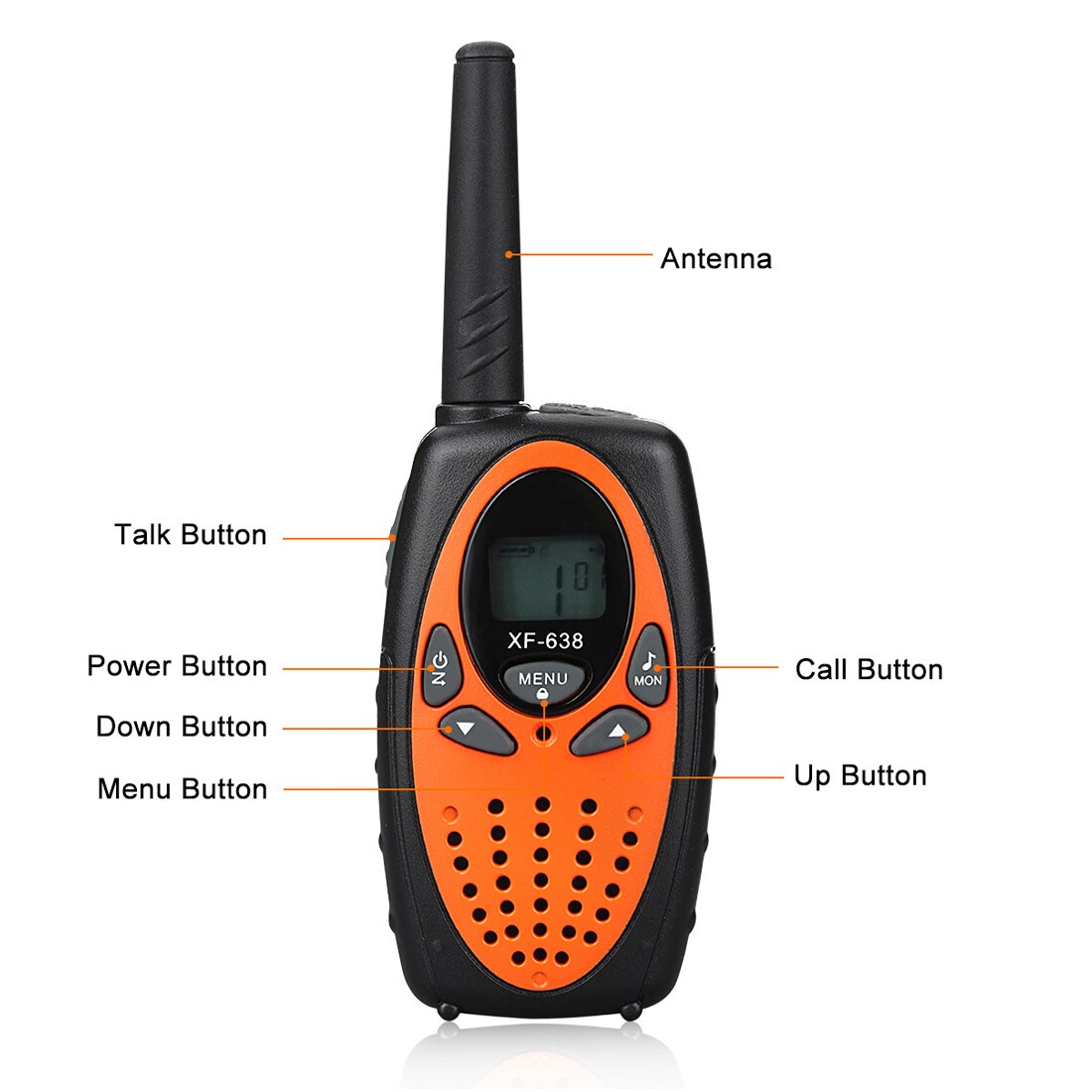 Walkie-talkie XF-638 XF 638, Walkie Talkie portátil de dos vías con Radio UHF 462-467MHz y walkie-talkies de 446MHz, 2 uds.