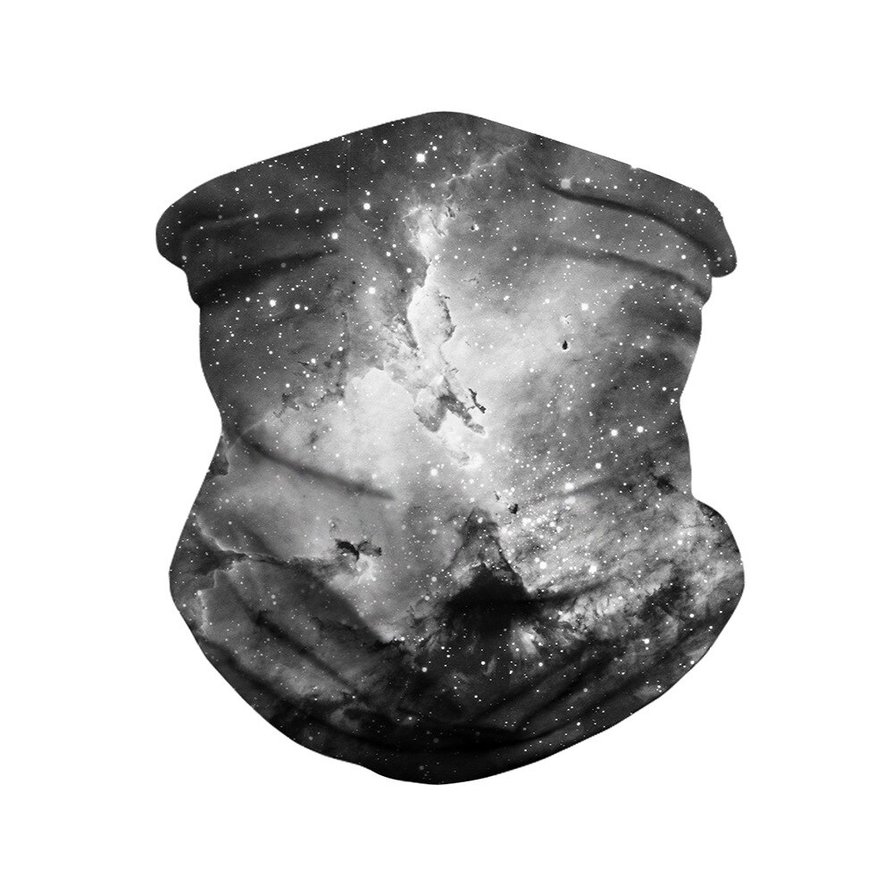 Bandana multidireccional para exteriores para hombre y mujer, bufanda con estampado 3D de cielo estrellado, escalada, senderismo, ciclismo, pesca, protección a prueba de viento para Halloween: BXHA027