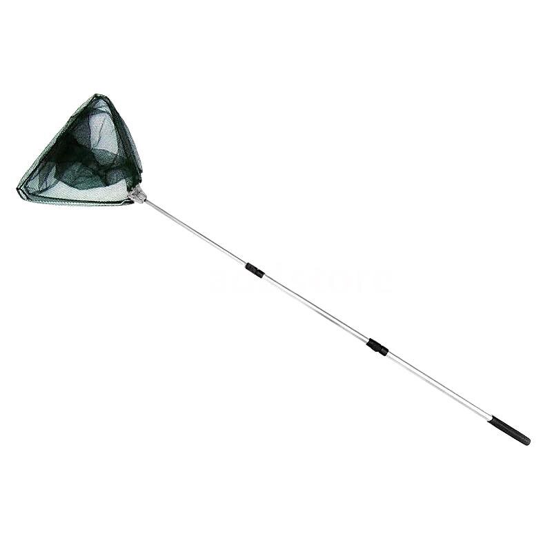 Triangular Telescopic Folding Fishing Landing Net 3 Section Extending Handle