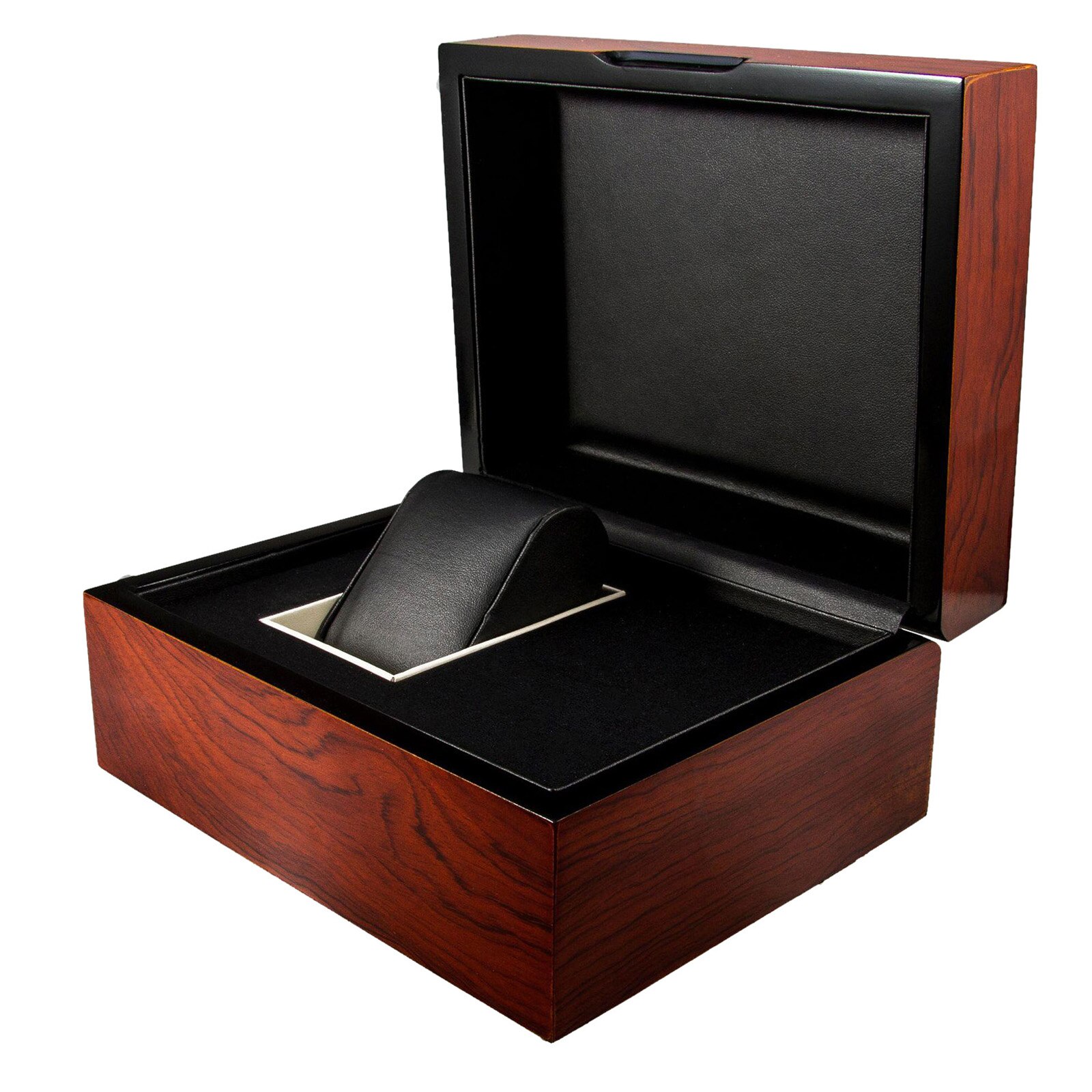 1 Horloge Case, Mdf Doos, Mahonie Verf Afwerking Horloge Case Lade Sieraden Display Organizer