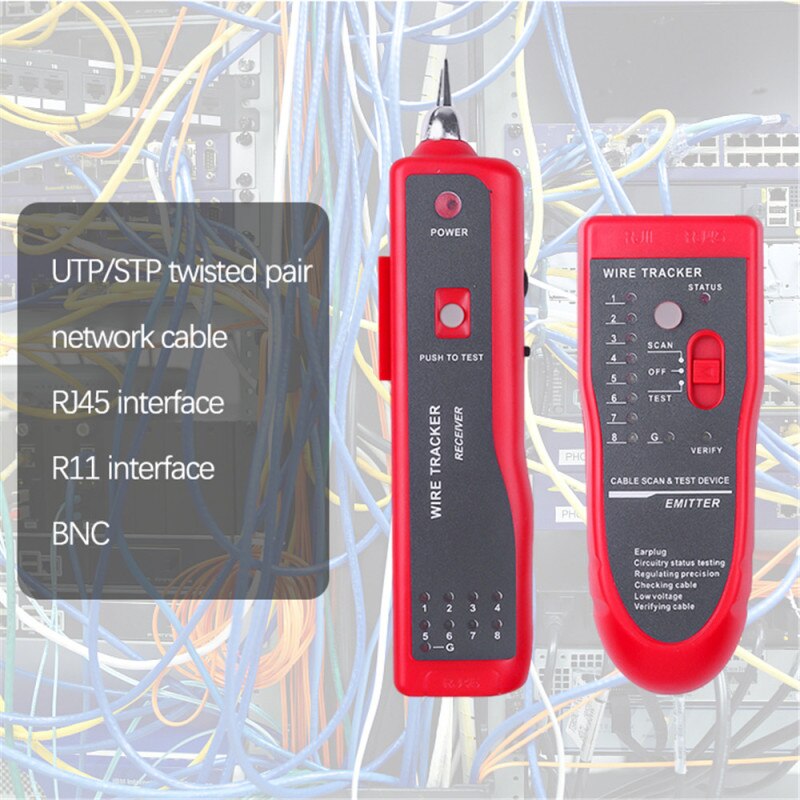 RJ11 RJ45 Cat5 Cat6 Network Tester Ethernet LAN Network Analyzer Telephone Cable Tracker Detector Cable Finder with Headphones