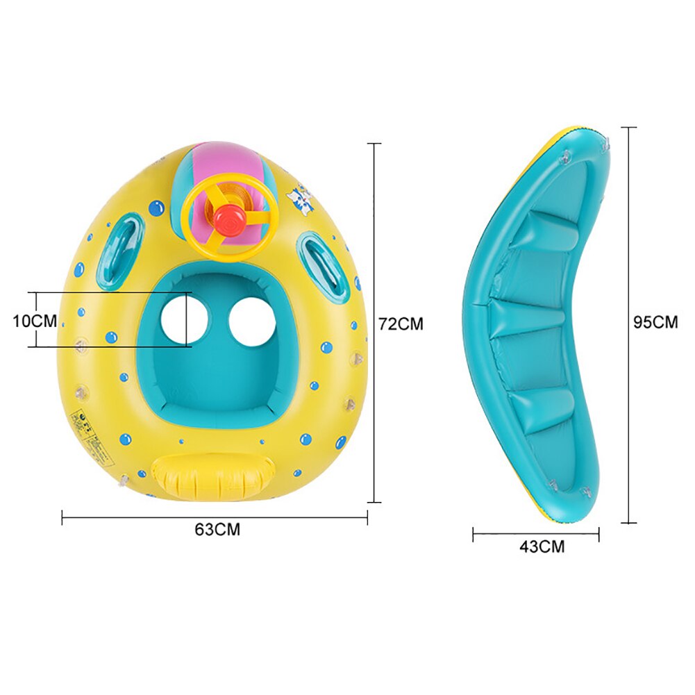 Kids Swimming Boat Inflatable Baby Swimming Ring Infant Swimming Pool