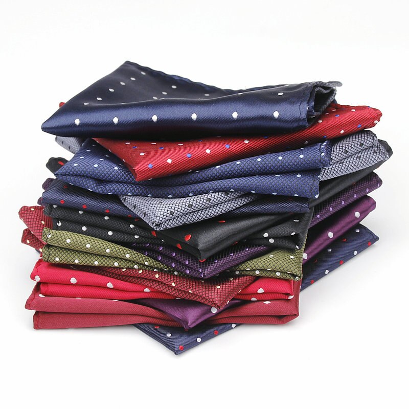 Mannen Klassieke Pocket Vierkante Dot Patroon Zakdoek Mode Zakdoek Voor Mannen Pakken Zakdoeken Vintage Handdoek Accessoires Marine