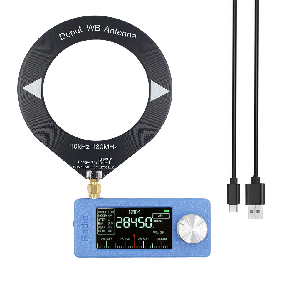 SI4732 0.5-108 mhz Mini Radio tascabile LSB USB AM FM Ricevitore radio tutte le bande con 2 pezzi Antenna FM/AM Radio HF SW MW VHF Radio: Legno
