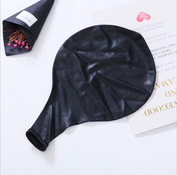 1pcs 36 inch Colorful Big Latex Balloons Ball Helium Inflable For Birthday Wedding Party Decoration Kids Giant Baloon: Black