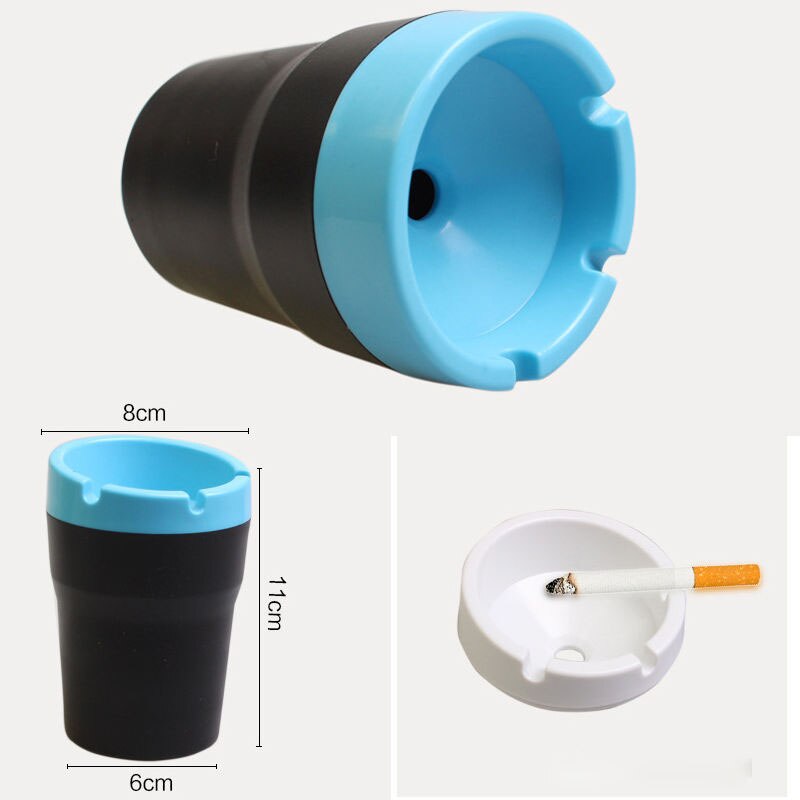 Svart bærbar bil interiør askebeger sylinder koppholder svart mann