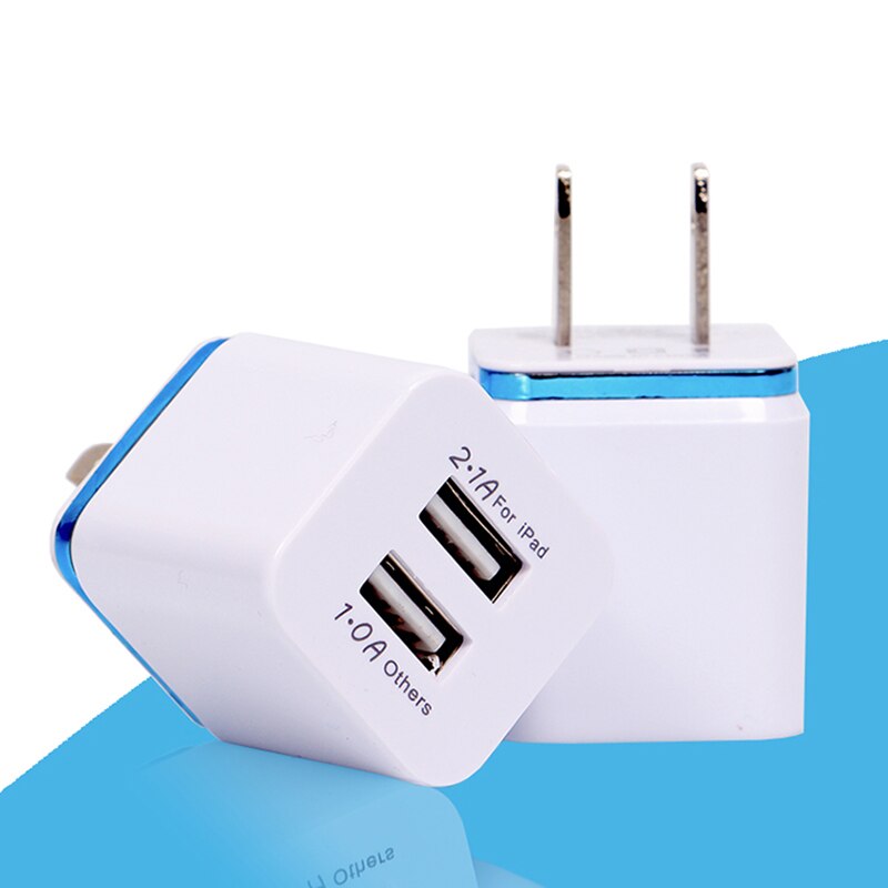 US Plug 5V 2.1/1A Dual USB AC USB Charger Wall Power Adapter for ipad iPhone Samsung HTC Cell Phones
