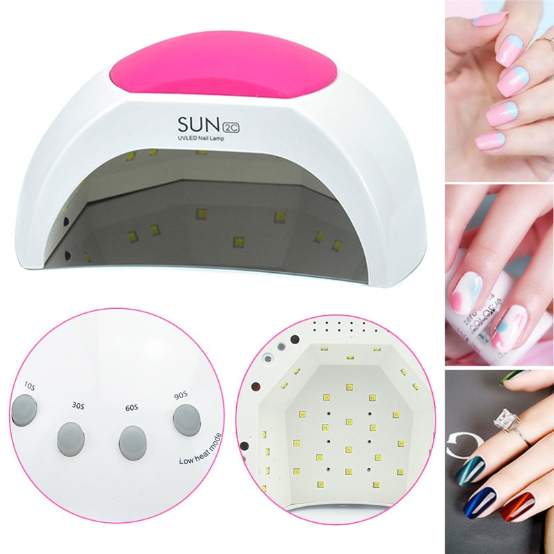 Lámpara de 48W para uñas, secador de uñas para Gel UV, LED, máquina de uñas de Gel, Sensor infrarrojo, temporizador Digital, SUN2 #297986