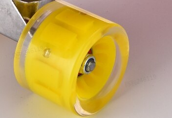 22Inch 4 Kleuren Plastic Mini Cruiser Skate Board Vis Board Kinderen Scooter Longboard Skateboards Retro Longboard Board Wiel: Yellow wheel