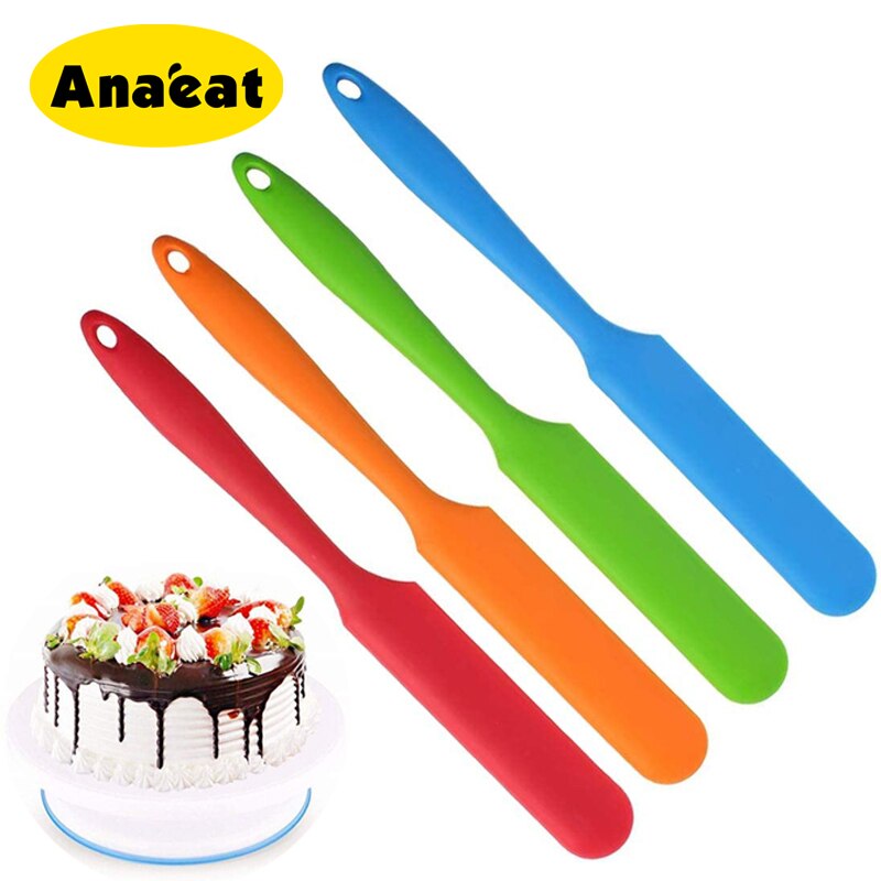 ANAEAT Silicone Cake Icing Spatula Bakeware Pastry Tool Cake Sugarcraft Butter Smoother Scraper Kitchen tool